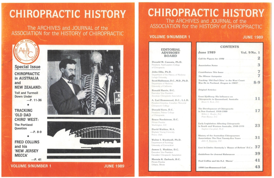 History Of Chiropractic - Back Issues
